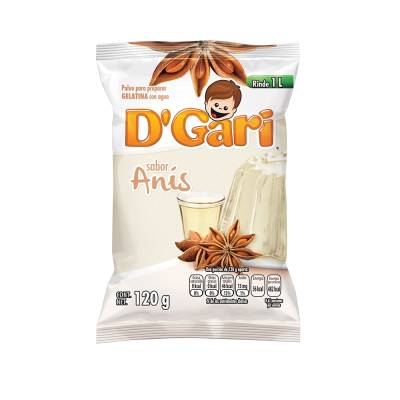 Caja Gelatina Anis D´Gari 120G/50P