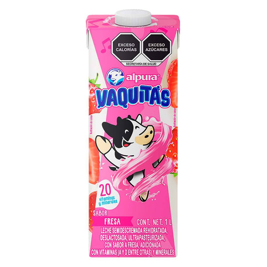 Media Caja Leche Alpura Fresa 1L/6P