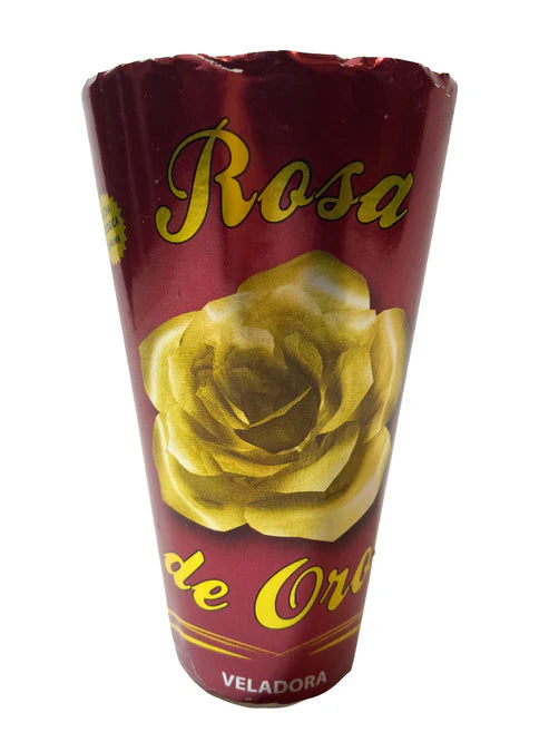 Caja Veladora Rosa de Oro No.5 40P