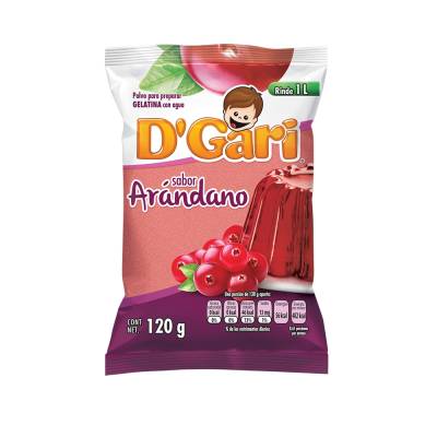 Caja Gelatina Arandano D´Gari 120G/50P