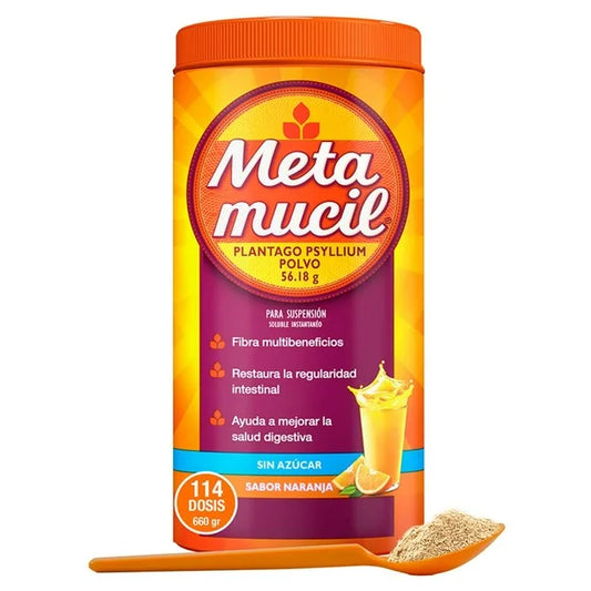 Fibra en Polvo Metamucil Sabor Naranja 660G
