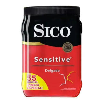 Preservativos Sico Sensitive Delgado 55 Pzas