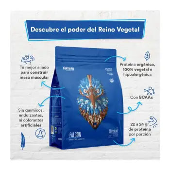 Proteína Vegetal Orgánica Birdman en Polvo Sabor Chocolate 1.8 Kg - .