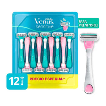Maquina para Afeitar Venus Sensitive 12 pzas - .