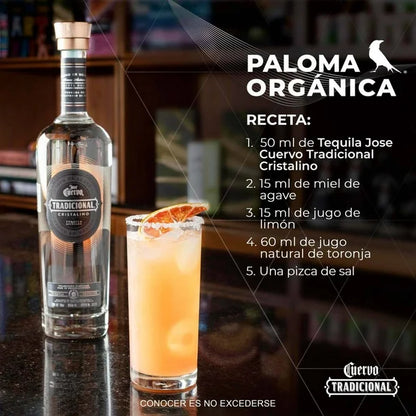 Tequila José Cuervo Tradicional Reposado Cristalino 750 Ml