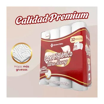 Papel Higiénico Member's Mark Ultra Strong con 32 Rollos - .