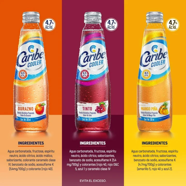 Caribe Cooler Party Pack 12 pzas de 300 ml c/u