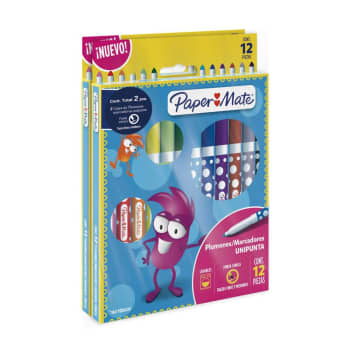 Plumones PaperMate Pincelin  2 Paquetes con 12 Pzas - .