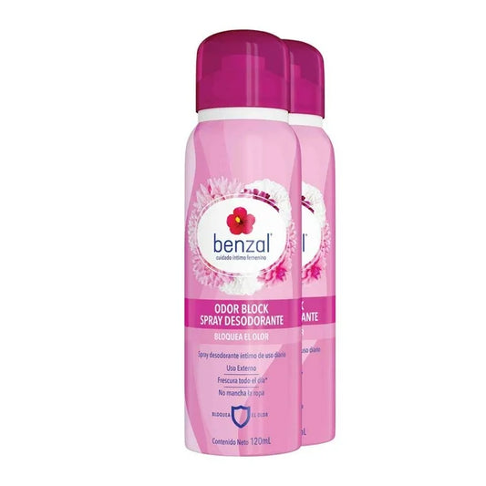 Spray Desodorante Íntimo Benzal 2 pzas de 120 ml c/u