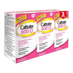 Suplemento de Calcio / Colecalciferol 600+D 90 Tabletas+ - .