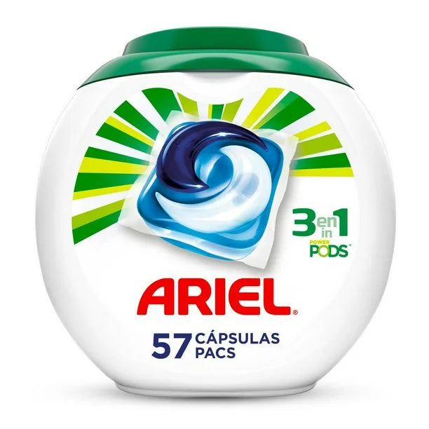 Cápsulas de Detergente Ariel PODS 3 en 1 57P
