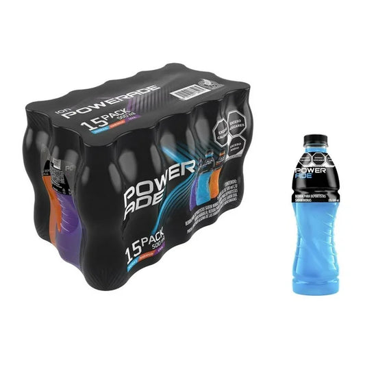 Bebida POWERADE Sabores Surtidos 15 pzas de 500 ml