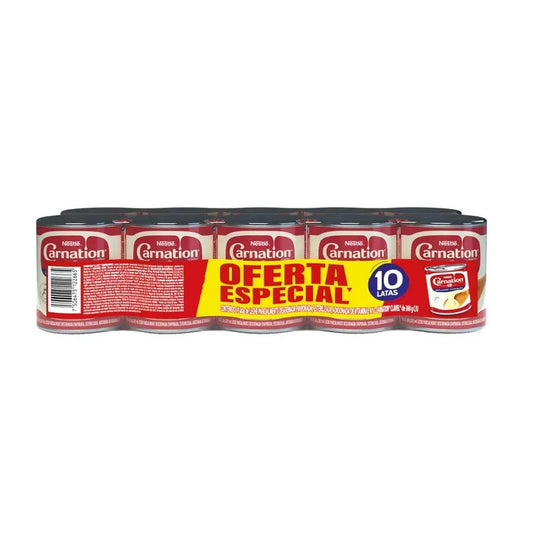 Leche Evaporada Carnation Clavel Nestlé 10 pza 360 g c/u