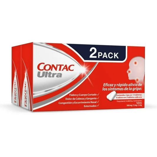 Contac GSK Ultra 2 cajas de 12 Cápsulas c/u