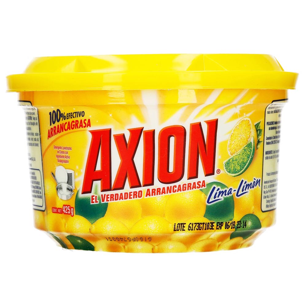 Caja Lavatrastes Axion Lima-Limon Pasta 425G/24P -