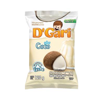 Caja Gelatina Coco D´Gari 120G/50P