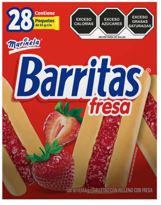 Barritas Marinela Fresa 28P/55G - K
