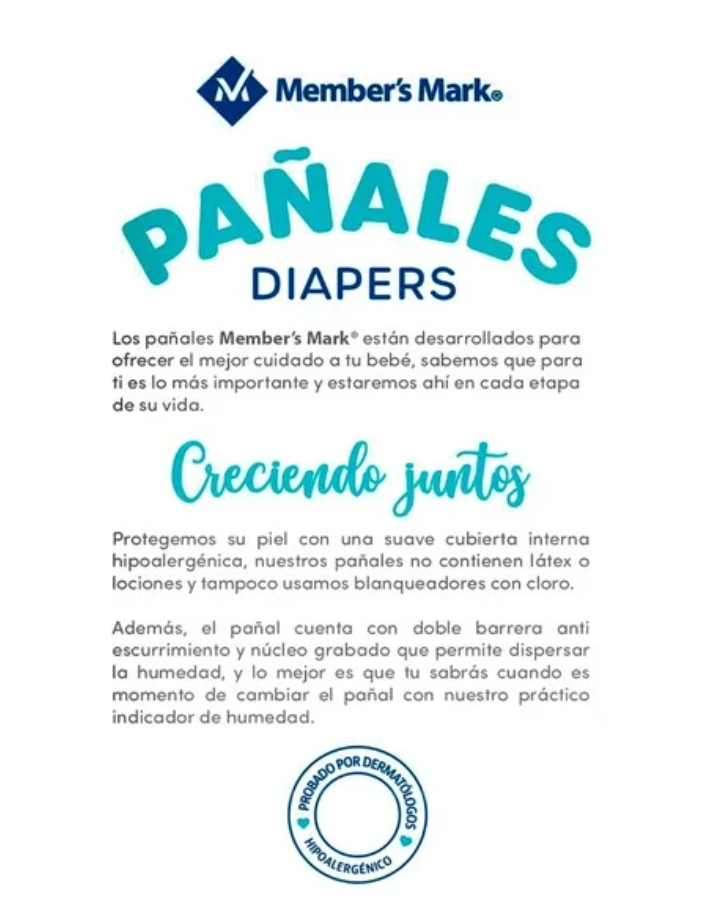 Pañales Etapa 4 Member's Mark 82 pzas - .