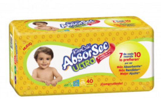 Media Caja Pañal Absorsec Chico  40P/2C - SCG