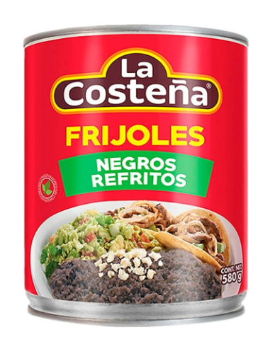 Media Caja Frijoles Refritos negros 6P/580G