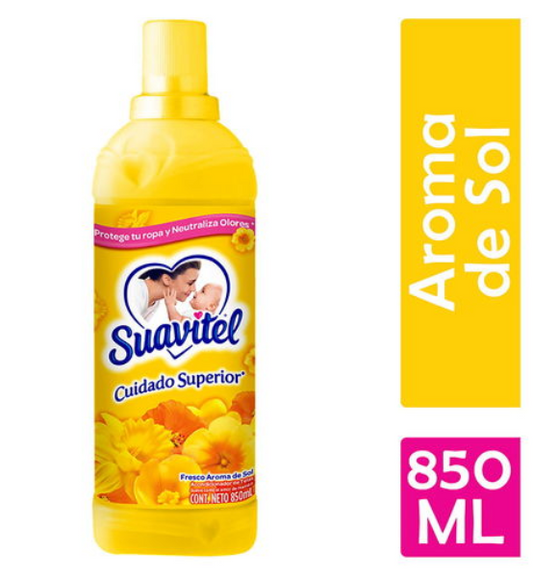 Media Caja Suavizante Suavitel Cuidado Superior Aroma de Sol 850M/6P