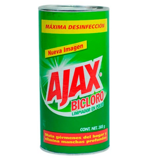 Media Caja Lavatrastes Ajax Bicloro 388G/24P - SCG