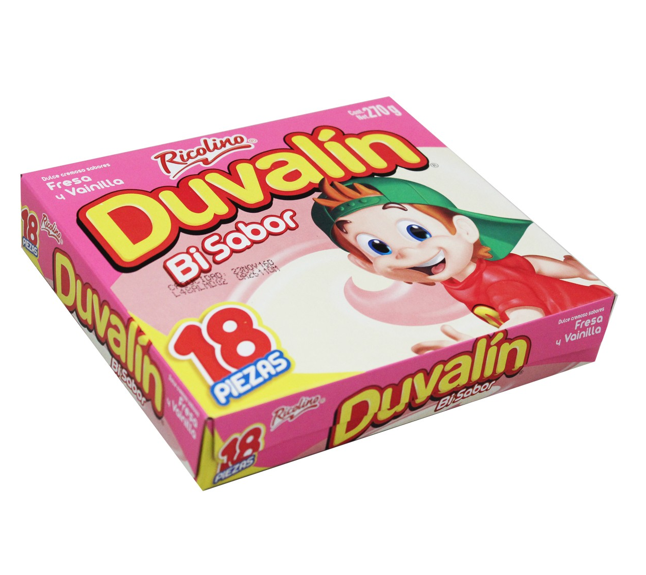 Media Caja Dulce Cremoso Joyco Duvalin Vainilla y Fresa 12C/18P