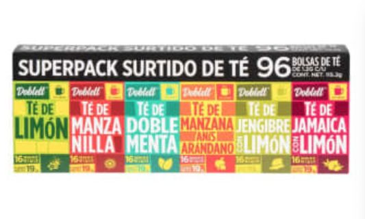 Surtido de Té Doblett 6 Sabores 96 Pzas - K