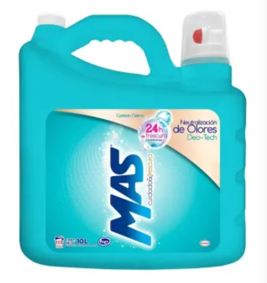 Detergente Líquido MAS Cuidado y Frescura 10L - K