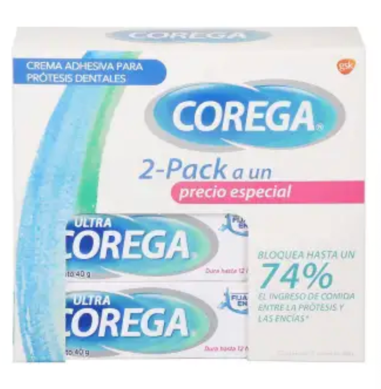 Crema Adhesiva para Prótesis Dentales Corega 2T/40G - K