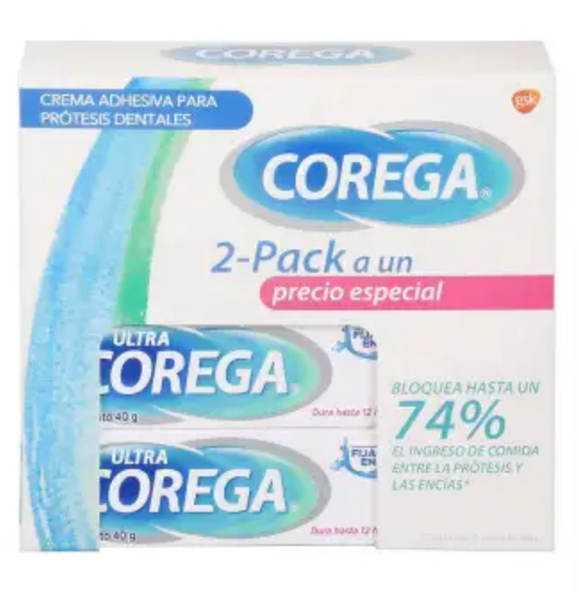 Crema Adhesiva para Prótesis Dentales Corega 2T/40G - K