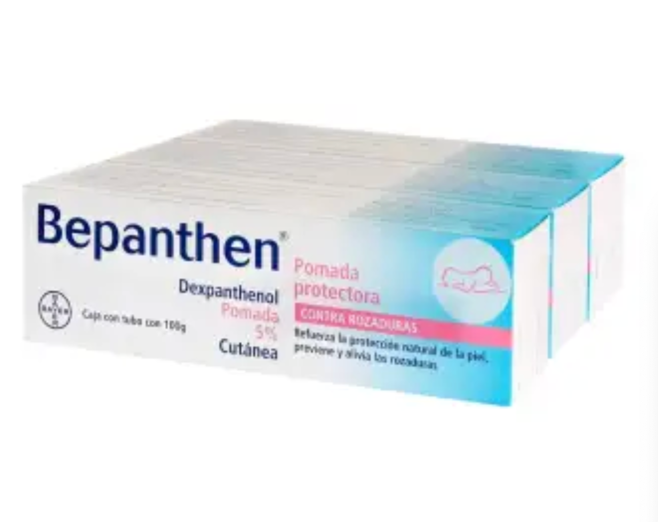 Dexpanthenol Bepanthen Bayer Pomada Protectora contra rozaduras 3 Pzas de 100 Gr