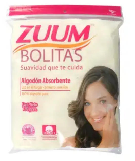 Bolitas de Algodón Absorbente Zuum Cotton 150P