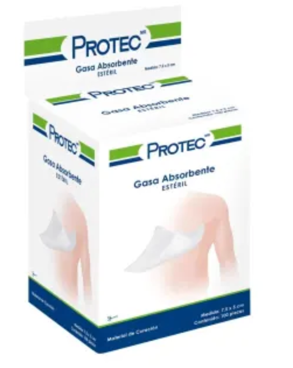 Gasas Absorbentes Protec Estériles 7.5x5 cm 100P