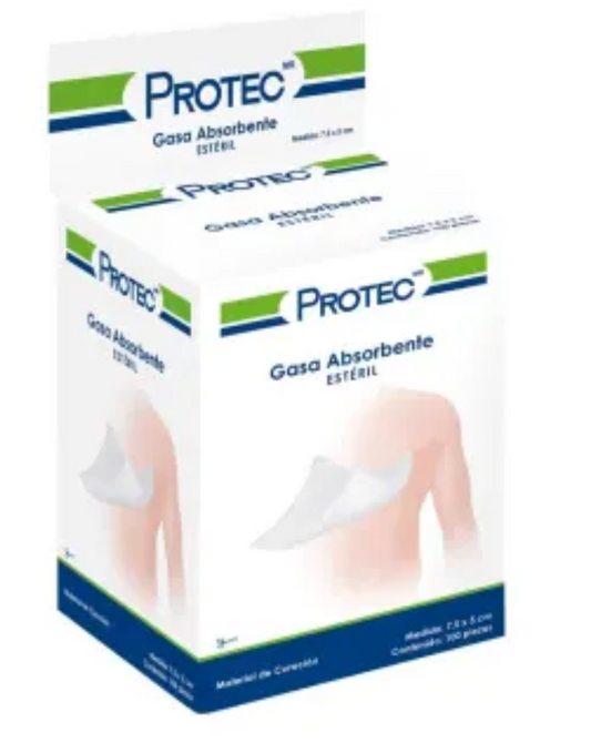 Gasas Absorbentes Protec Estériles 7.5x5 cm 100P - K