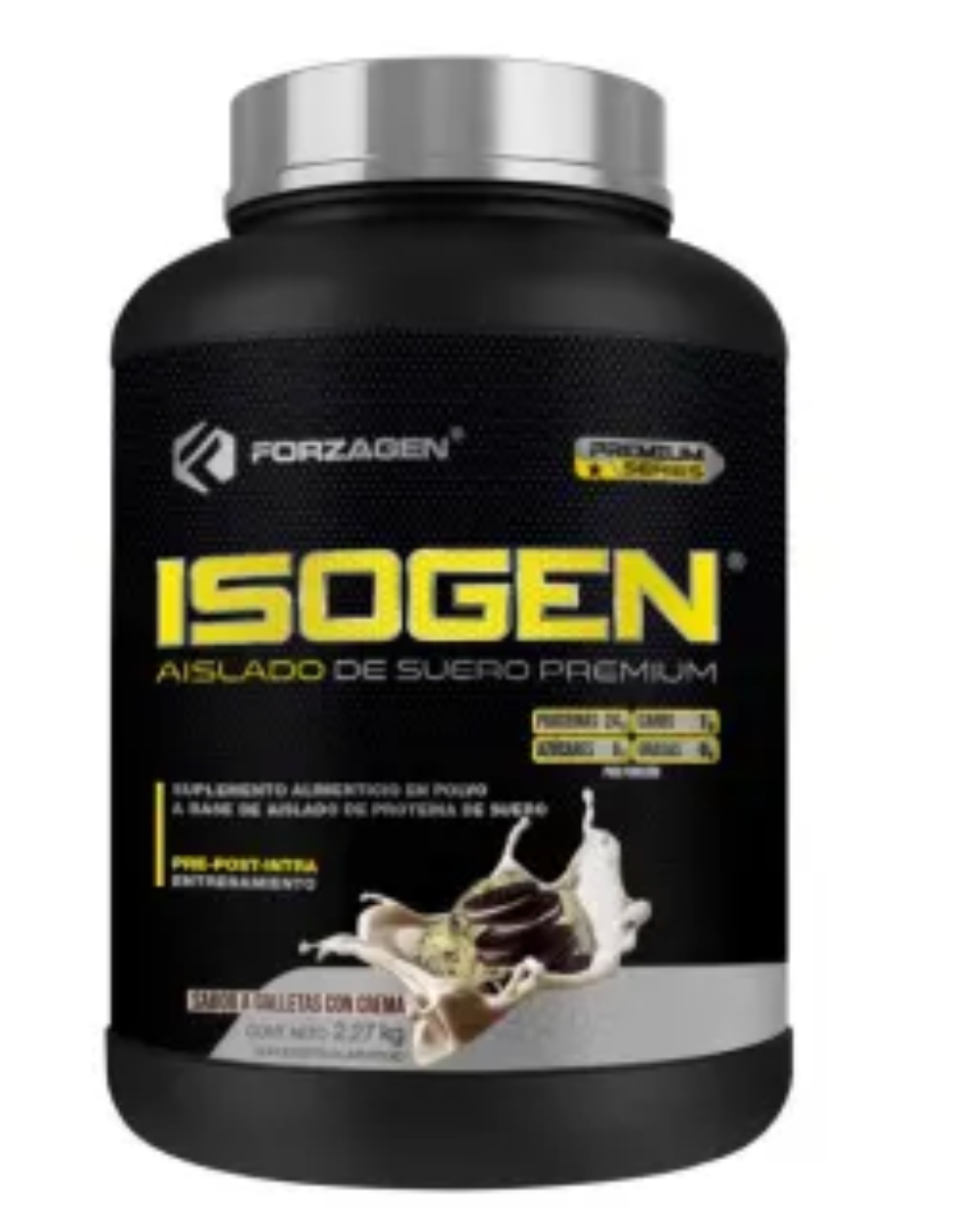 Aislado de Proteína de Suero en Polvo Forzagen Isogen Cookies and Cream 2.27K - .