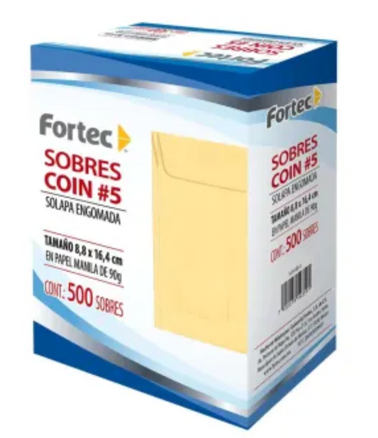 Sobre para Nómina Fortec Manila 500 Pzas - K