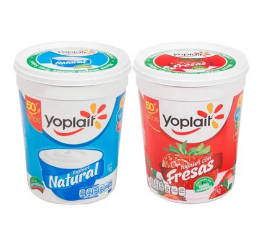 Yogurt Yoplait Natural y Fresa 2P/1K - .