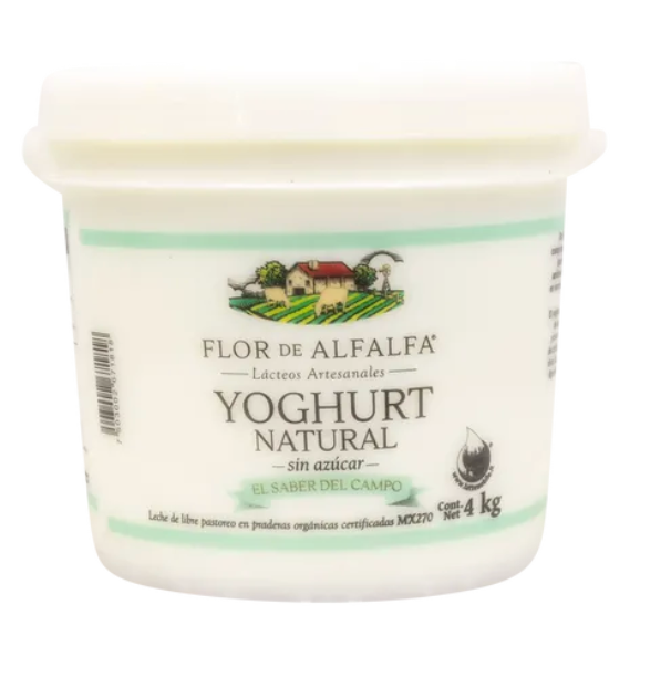 Yoghurt Natural Con Fruta Flor De Alfalfa 4K - .