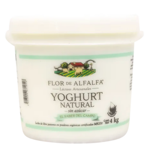 Yoghurt Natural Con Fruta Flor De Alfalfa 4K - .