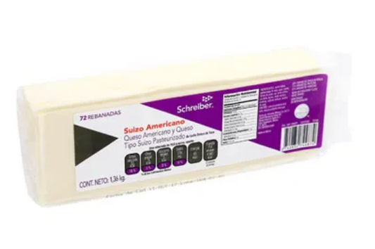 Queso Kirkland Suizo-Americano en Rebanadas 1.36K - .