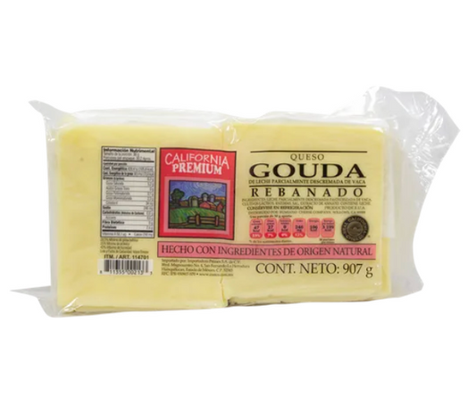 Queso Gouda California Premium Rebanado 907G - .