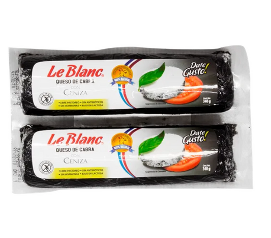Queso de Cabra Le Blanc Con Ceniza 2P/340G - .
