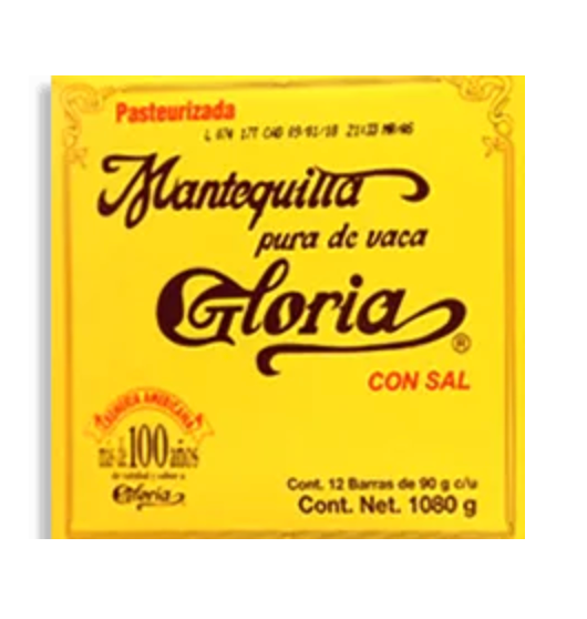 Mantequilla Con Sal Gloria 12P/90G - .