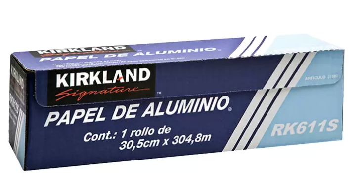 Kirkland Signature Papel de Aluminio 1 Rollo 30.5 cm x 304.8 m - .