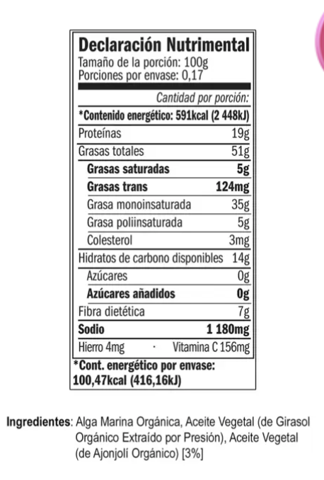 Kirkland Signature Alga Marina Orgánica 10 pzas de 17 g - .