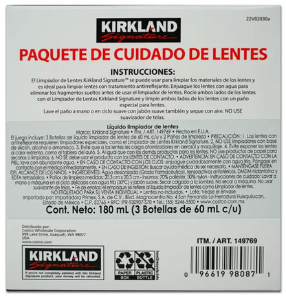 Kirkland Signature Paquete de Cuidado de Lentes - .