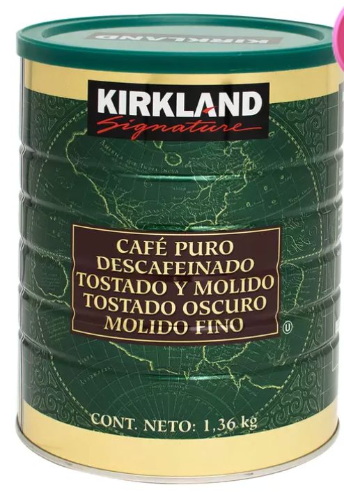 Kirkland Signature Café Molido Descafeinado 1.36 kg - .