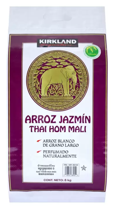 Kirkland Signature Arroz Jazmín Thai Hom Mali 8 kg - .