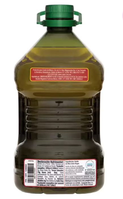 Kirkland Signature Aceite de Oliva Extra Virgen 3 L - .